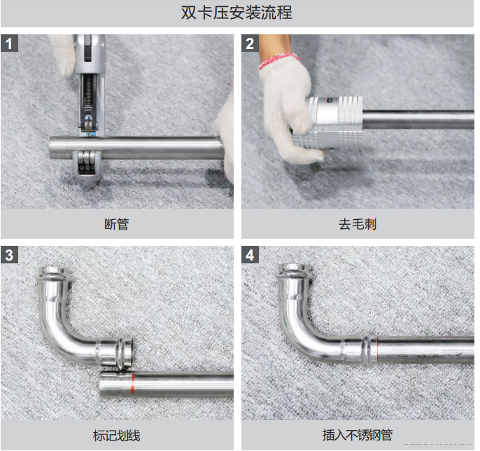 可調(diào)對接頭安裝示意圖，廣東永穗管業(yè)品牌